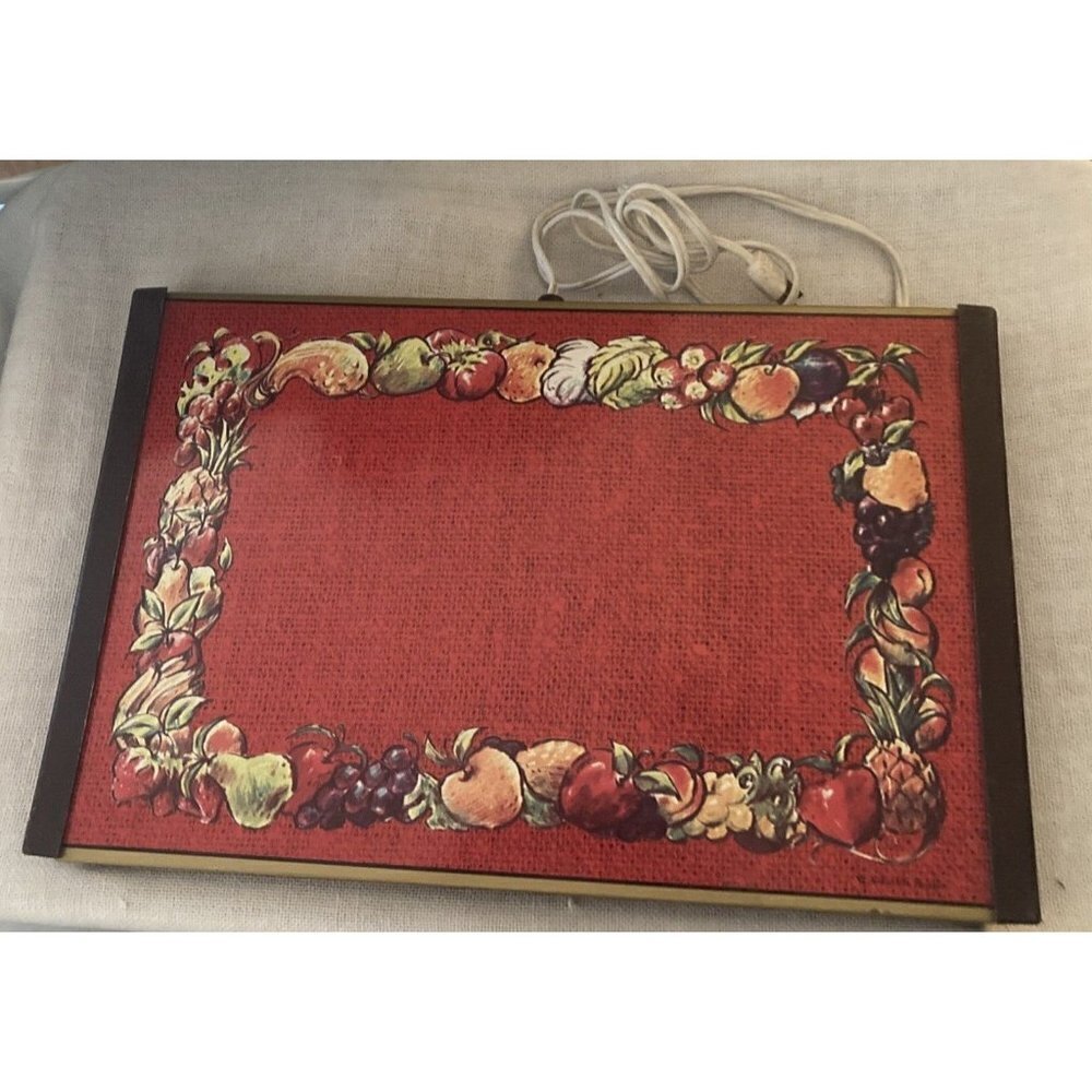 Mid Century Vintage Warm-O-Tray # 60 Salvatore Puglisi Red Hot Pad Food Warmer